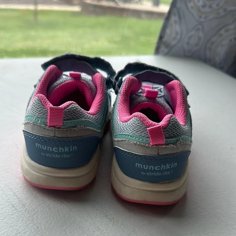 Kids Athletic Shoes - Pink and Gray size 12M